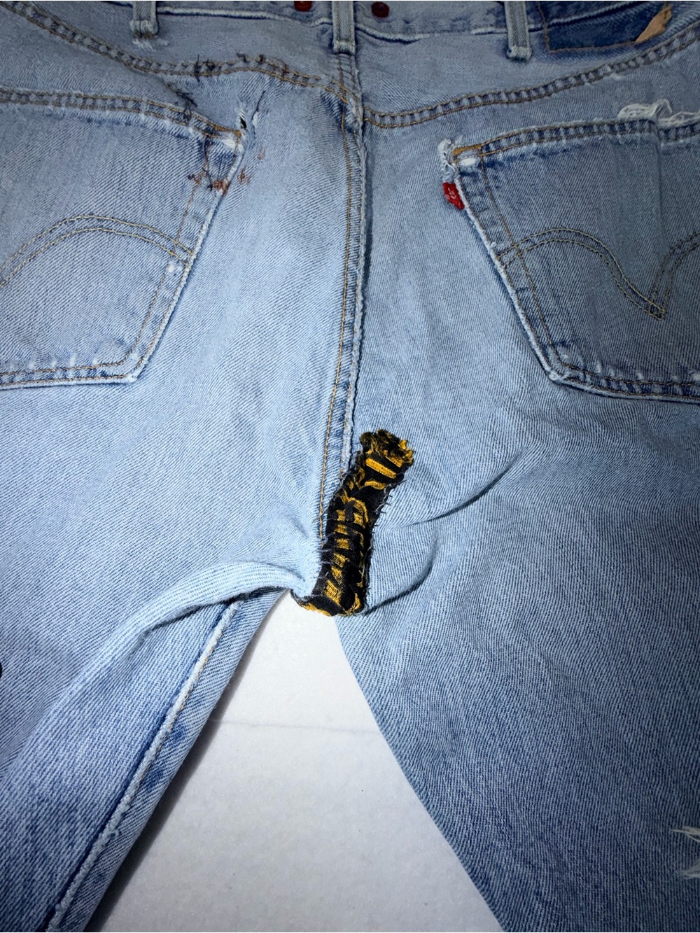 Refashioned VTG 501 War Patches ReFashioned Jeans - Picture 6 of 15
